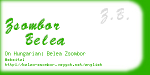 zsombor belea business card